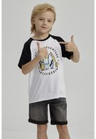 Polera Niño Raglan Print Negro