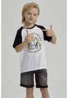 Polera Niño Raglan Print Negro