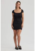 Vestido Mujer Escote Cuadrado Negro