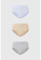 Calzón Mujer Tripack Bikini Algodón Blanco