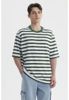 Polera Hombre Rayas Verde