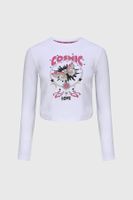 Polera Niña Recogido Fijo Blanco