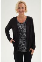 Polera Mujer Tapado Print Negro