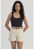 Polera Mujer Lisa Doble Capa Negro