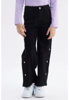 Jeans Niña Wide Leg Negro