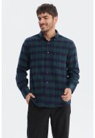 Camisa Hombre Franela Básica Verde Oscuro