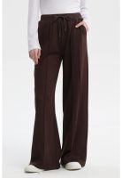 Pantalón Mujer Sastrero Pretina Cordón Café Oscuro