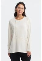 Polera Mujer Slim Crema