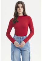 Polera Mujer Ajustado Rojo - lV