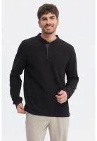 Polera Hombre Slim Negro - V