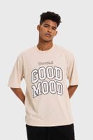 Polera Hombre Print College Beige