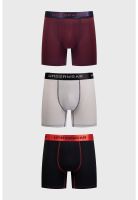 Boxer Hombre Tripack Pretina Burdeo