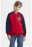 Chaqueta Niño Cuello V Rojo