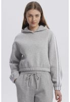 Polerón Mujer Liso Gris Melange