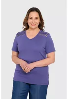 Polera Mujer Tachas Azul