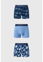 Bóxer Hombre Tripack Liso Azul