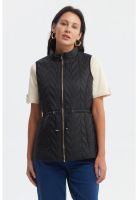 Parka Mujer Con Rombos Negro - ll