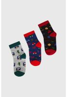 Calcetín Niño Tripack Rojo