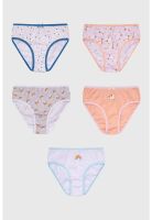 Calzón Niña Pack 5 Full Print Mini Print Gris