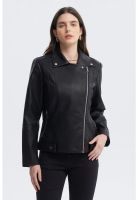 Chaqueta Mujer Cuello Camisero Negro - lll