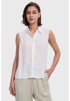 Blusa Mujer Abotonada Aplicación Crudo - lll