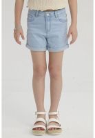 Short Niña Básico Denim Celeste