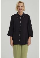 Blusa Mujer Abotonada Roll Up Negro - ll
