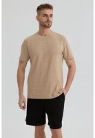 Polera Hombre Slim Beige Oscuro