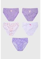 Calzón Niña Pack 5 Full Print Mini Print Lila