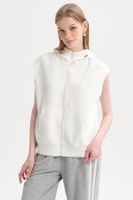 Polerón Mujer Full Zipper Crudo