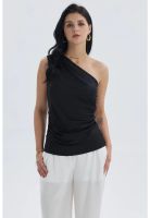 Polera Mujer Con Botones Negro