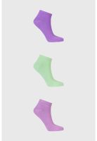 Calceta Deportiva Mujer Tripack Violeta - V