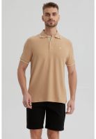 Polera Hombre Piqué Básica Lisa Kaki - lll