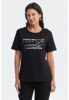 Polera Mujer Print Negro- lll