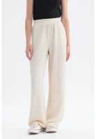 Pantalón Niña Wide Leg Textura Beige