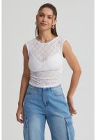 Polera Mujer Encaje Blanco - lV