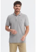 Polera Hombre Pique Dos Botónes Gris