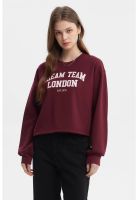 Polerón Mujer Crop Nuevo Rojo