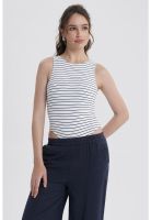 Polera Mujer Body Basic Blanco / Negro