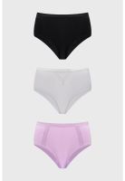 Calzón Mujer Tripack Tiro Alto Lila