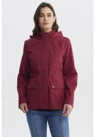 Chaqueta Mujer Con Gorro Rojo