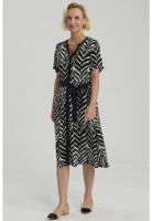 Vestido Mujer Con Cinturón Negro