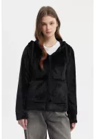 Polar Mujer Abierto Plush Negro