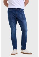 Jeans Hombre Slim Rotura Azul
