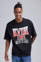 Polera Hombre Print Central Negro - ll