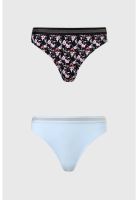 Calzón Mujer Bipack Colaless Full Print Negro