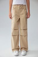 Pantalón Niña Parachute Con Bolsillo Beige