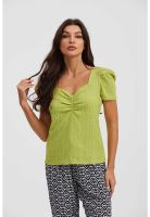 Polera Mujer Escote Corazón Verde - ll