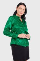 Blusa Mujer Con Textura Verde