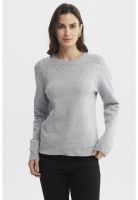 Sweater Mujer Cuello Strass Gris